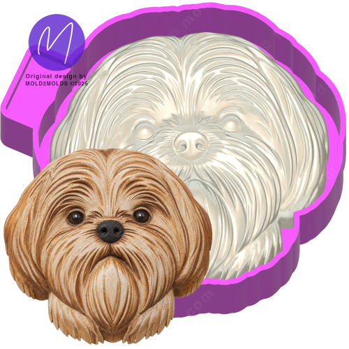 3D Shih Tzu Freshie STL Mold Housing - Mold2Molds