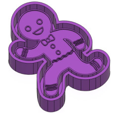 Running Gingerbread Man Freshie Mold - 3D Model Molding For Making Silicone Mould
